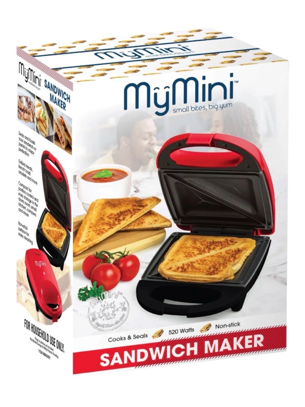 NWT MyMini Sandwich Maker Grill Dorm Food Apartment Appliance